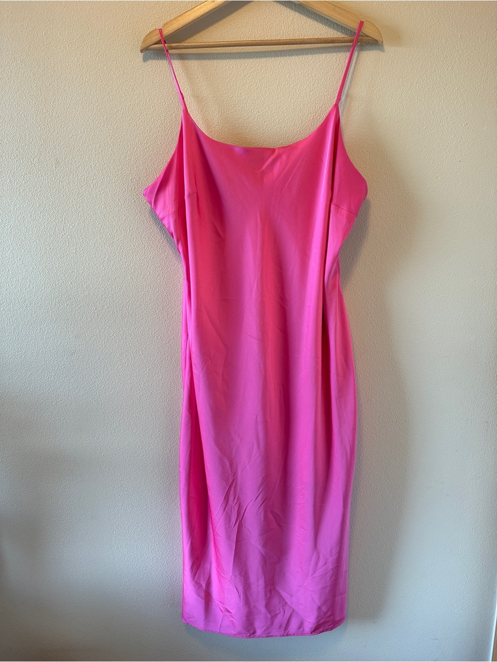 Express Hot Pink Slip Midi Dress